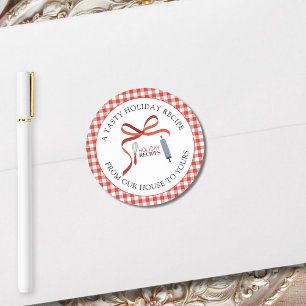 Holiday Recipes Christmas Card Envelope Seal