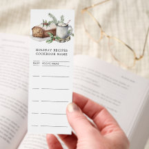 Holiday Recipes Cookbook Page Numbers