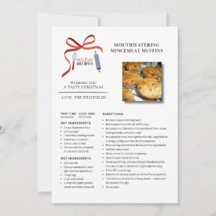 Holiday Recipes Mincemeat Muffins Christmas Card