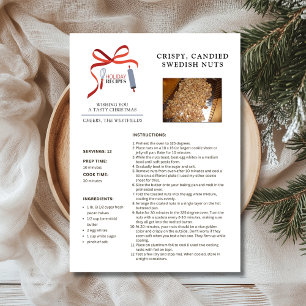 Holiday Recipes Swedish Nuts Christmas Card