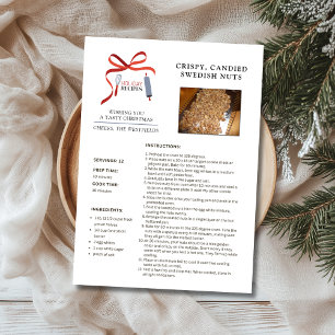 Holiday Recipes Swedish Nuts Christmas Card