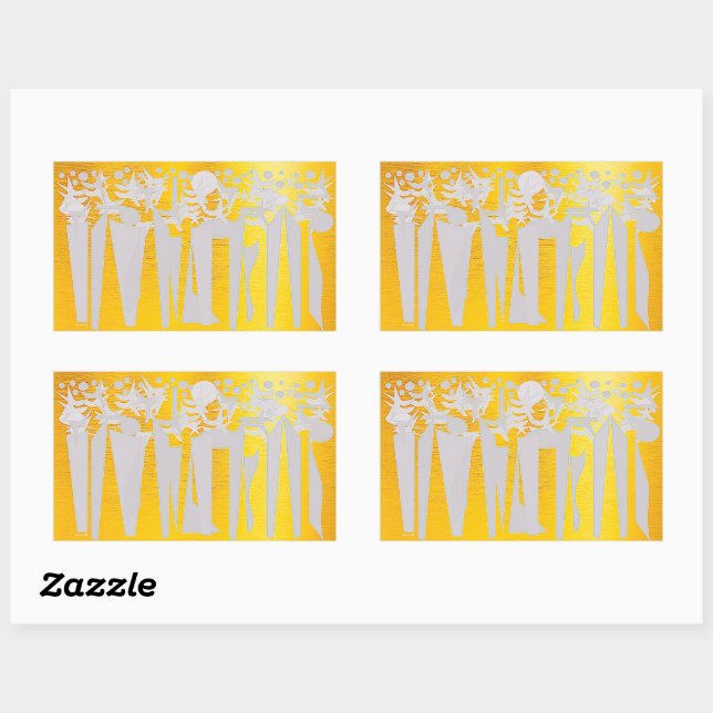 HOLIDAY RECTANGULAR STICKER (Sheet)