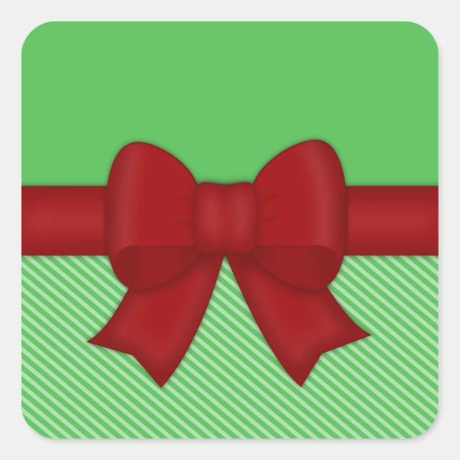 Holiday Red Bow Stickers (Front)