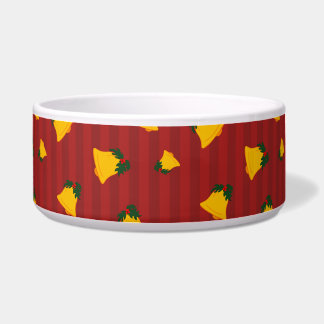 Holiday Red Gold Stripe Bells Christmas