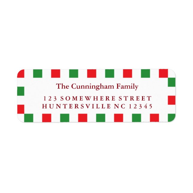 Holiday Red & Green Square Border (Front)