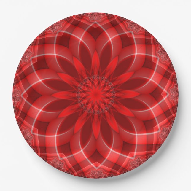 Holiday Red Paper Plate (Front)