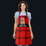 Holiday Red Plaid Chow Chow Santa Dog Christmas Apron<br><div class="desc">For the Chow Chow dog mum who loves to cook and baking during the holiday season or maybe even creates some wonderful food and treats for her Chow dog,  this personalised red holiday plaid apron is an outstanding choice.</div>