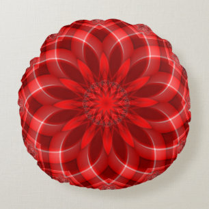 Holiday Red Round Cushion