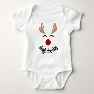 HOLIDAY REINDEER BABY BODY SUIT BODYSUIT