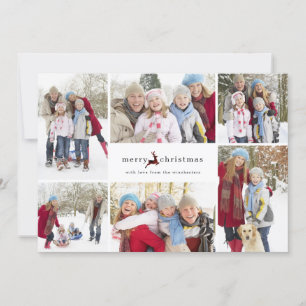 Holiday Reindeer Christmas Collage Card