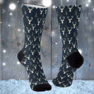 Holiday Reindeer, Christmas Tree, Snowflake Socks