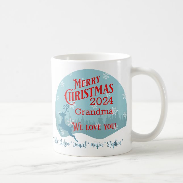 Holiday Reindeer Personalised Mug (Right)