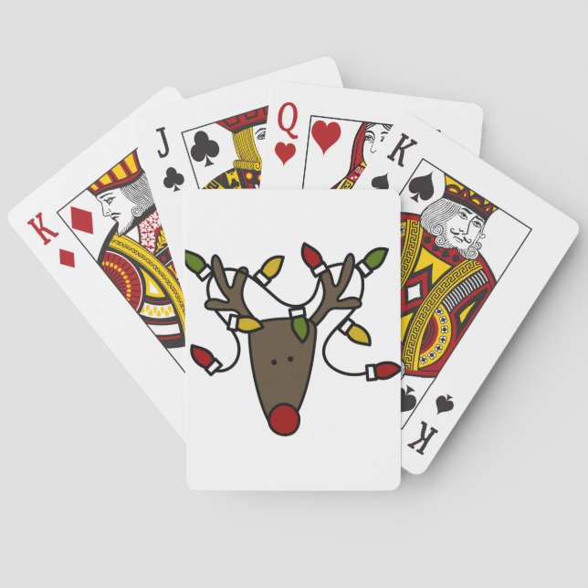 Holiday Reindeer Playing Cards (Back)