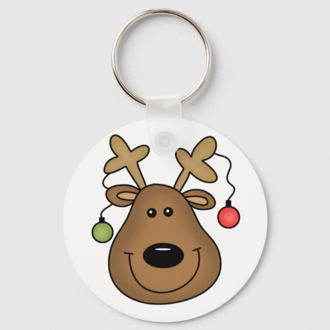 Holiday Reindeer Tshirts and Gifts Key Ring (Front)