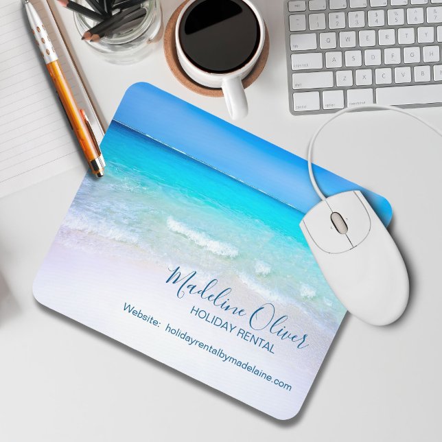 Holiday Rental Blue Ocean Sky Information Mouse Mat (Creator Uploaded)