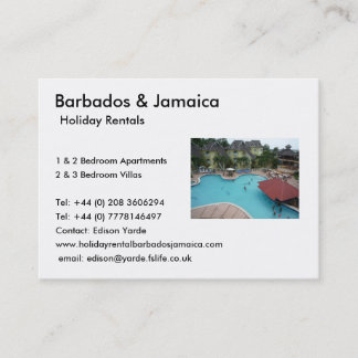 Holiday Rentals Business Card