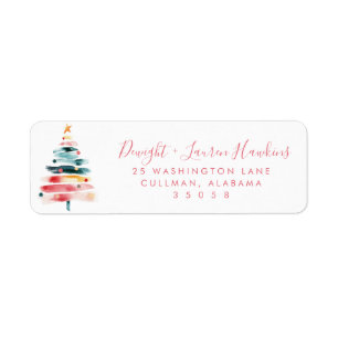Holiday Return Address Label