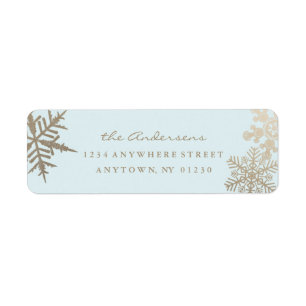 Holiday Return Address Label *Gilded Snowflake*