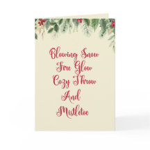 Holiday rhyme Christmas Card
