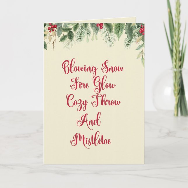 Holiday rhyme Christmas Card (Front)