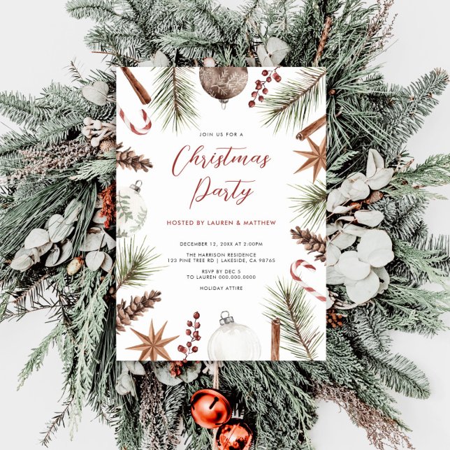 Holiday Rustic Christmas Party Invitation (Creator Uploaded)