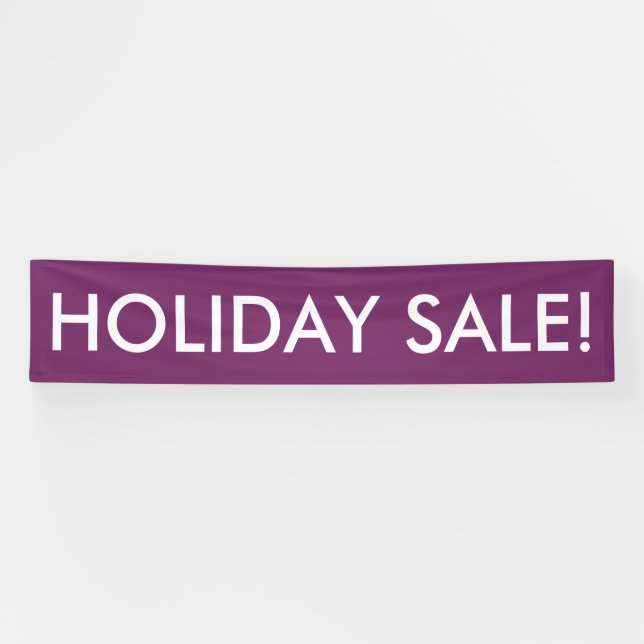 Holiday Sale customisable purple white banner (Horizontal)