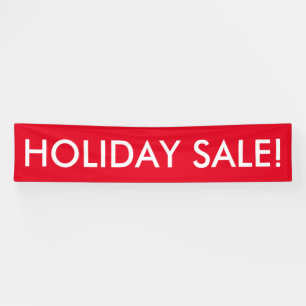 Holiday Sale customisable red white banner