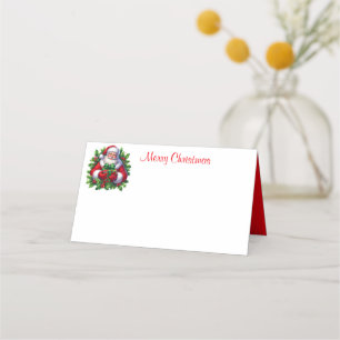 Holiday Santa Name Place Card