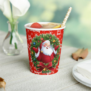 Holiday Santa Paper Cups
