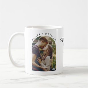 Holiday Save the Date Couples Photo Coffee Mug