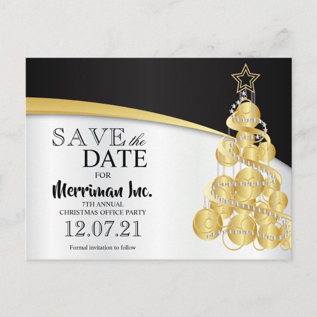 Holiday - Save the Date - Office Party Postcard (Front)