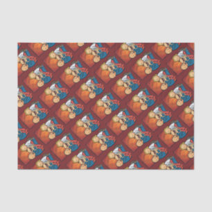 Holiday Scene: Family in Front of the Fireplace Tissue Paper