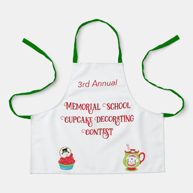 Holiday School Cupcake Decorating Contest Apron (Front)