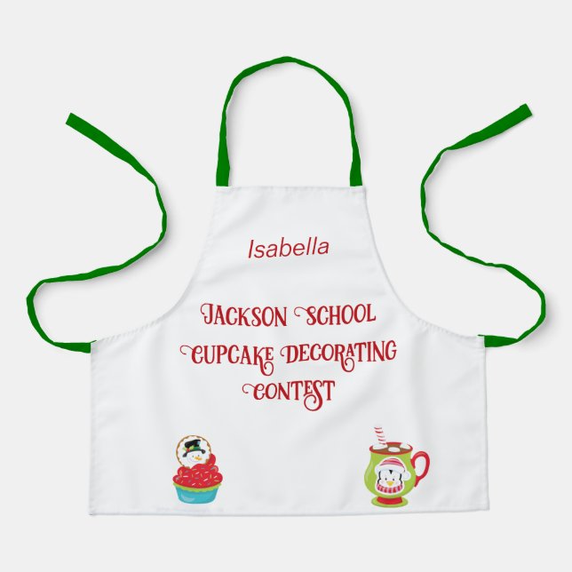 Holiday School Cupcake Decorating Contest Apron (Front)