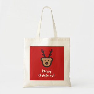 Holiday Season, Christmas, Cute Reindeer Tote Bag