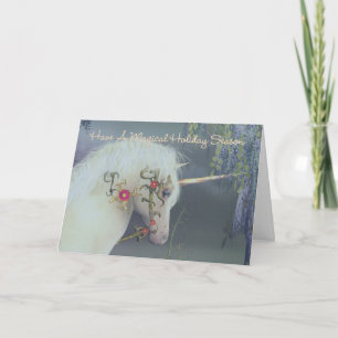 Holiday Season Magical Unicorn Card