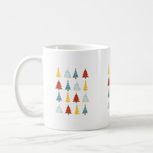 Holiday Season, Merry Christmas, Christmas Tree Coffee Mug (Left)