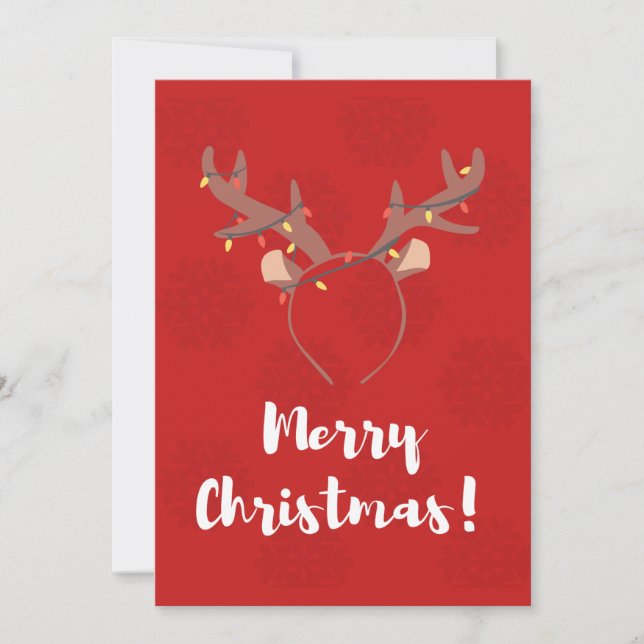 Holiday Season, Merry Christmas, Cute Reindeer (Front)