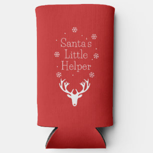 Holiday Season, Merry Christmas, Santa Helper Seltzer Can Cooler