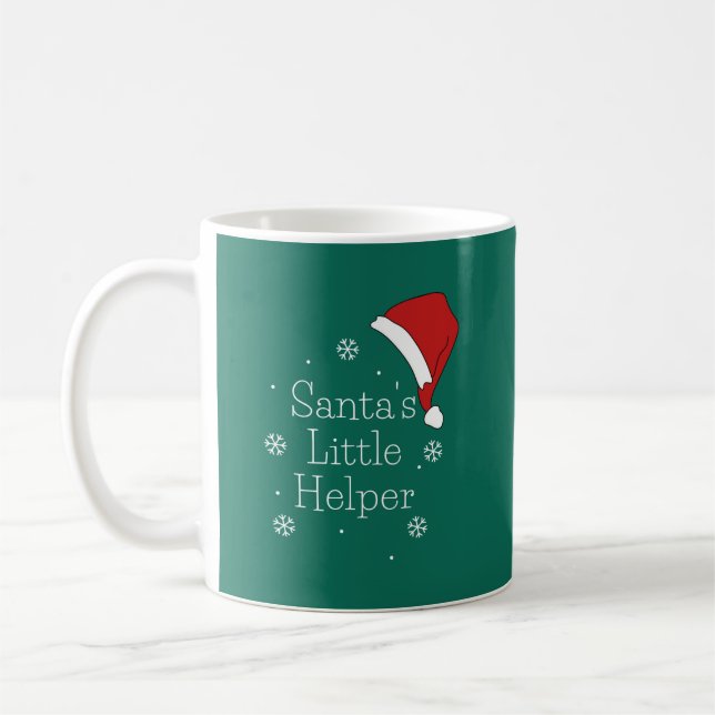 Holiday Season, Merry Christmas, Santa Little Help Coffee Mug (Left)