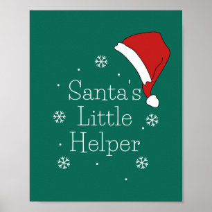 Holiday Season, Merry Christmas, Santa Little Help Poster