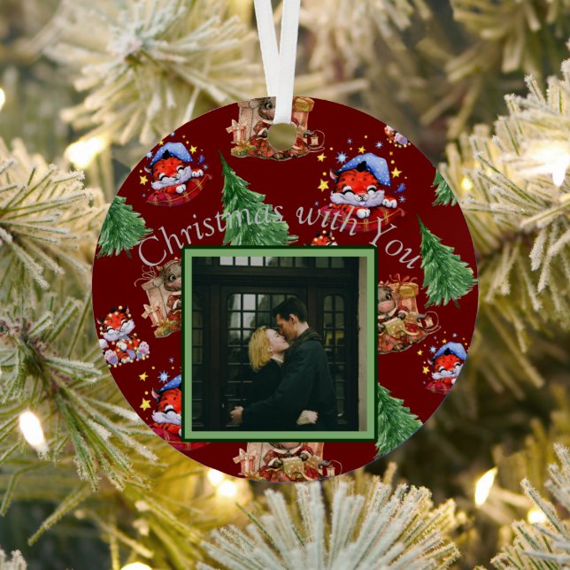 Holiday Season Photo Metal Tree Decoration (Insitu)