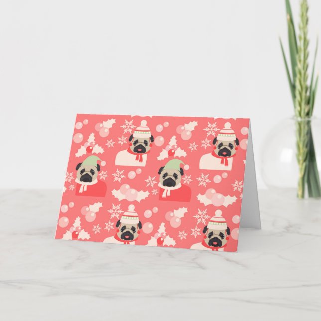Holiday Season Pug Card (Front)
