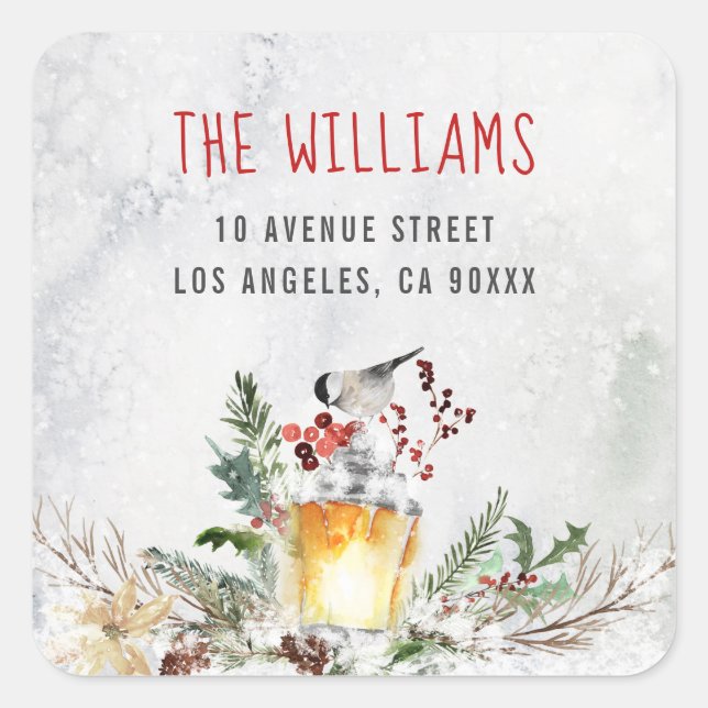 Holiday season return address sticker (Front)