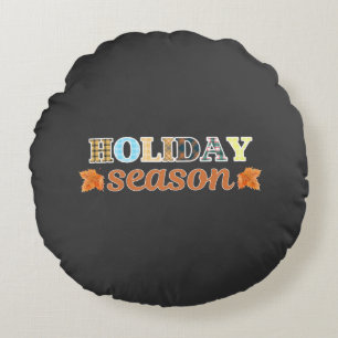 Holiday Season Round Cushion