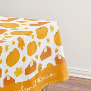 Holiday Season Thanksgiving Halloween Pumpkin Pie Tablecloth