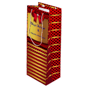 Holiday Season Wine  - New Year  Wine Gift Bag