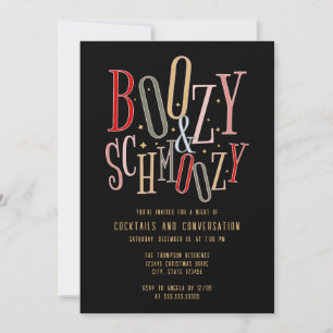 Holiday Season Xmas Christmas Boozy Cocktail Party Invitation