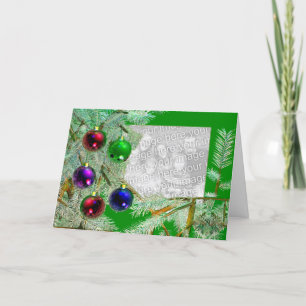 Holiday Shine Green Photo Card