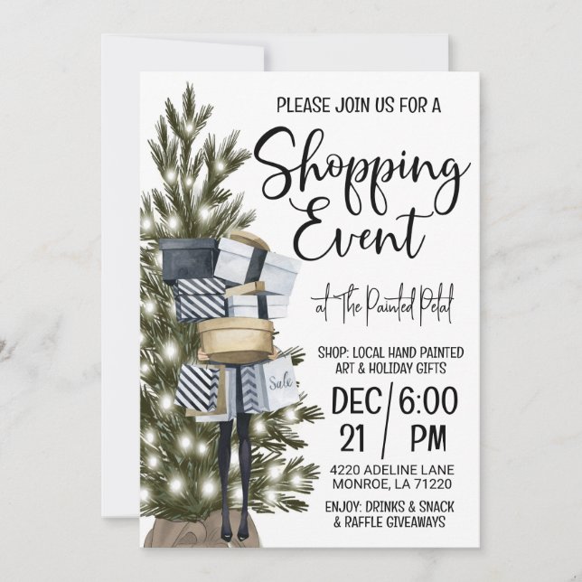 Holiday Shopping Event Invitation (Front)